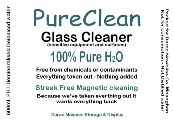 PureClean Glass Cleaner - Darac Museum Storage & Display