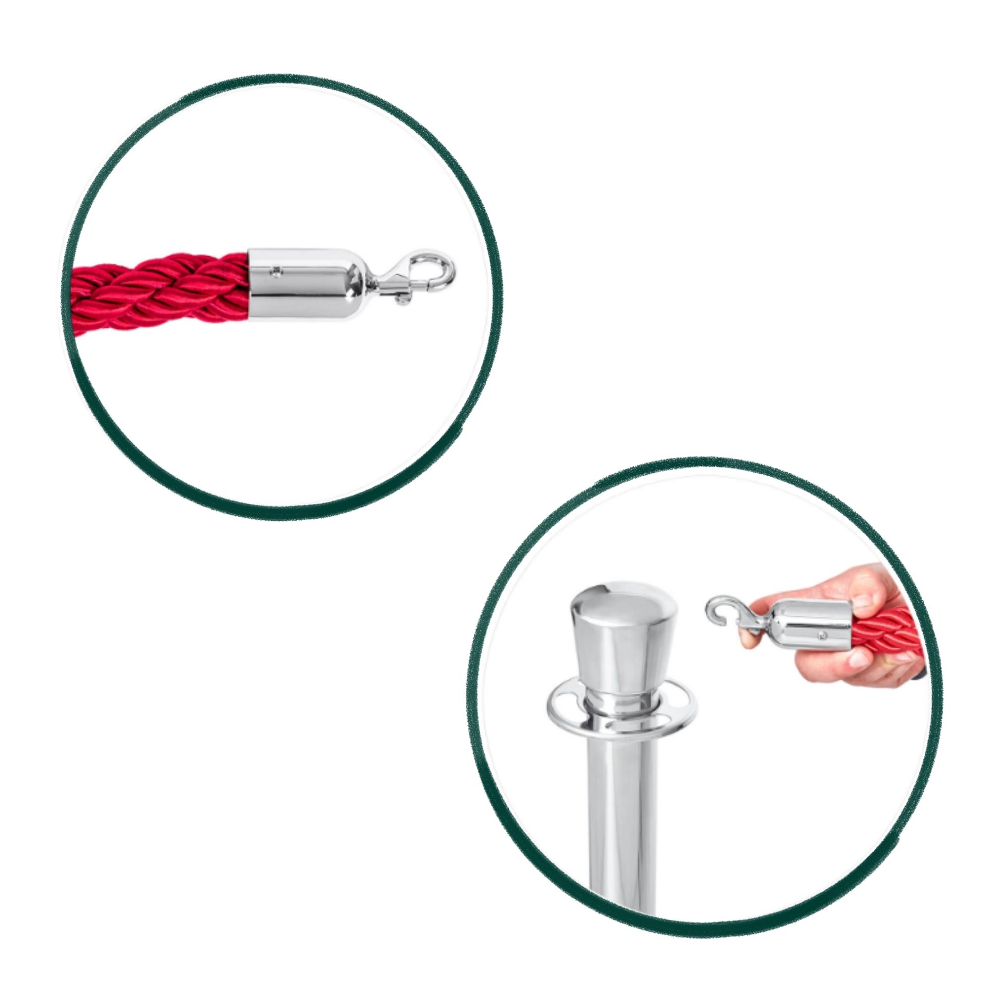 4 Stanchion and Rope - Stainless Steel - Image 4