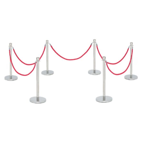 6 Stanchion and Rope - Stainless Steel